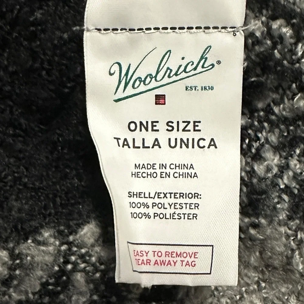 Woolrich Buffalo‎ Plaid Fringe Wrap Shawl Poncho Black Gray OS Heritage Layering